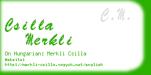 csilla merkli business card